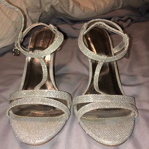 Silver Strappy Heels